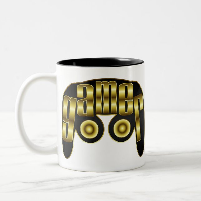 shirt-GAMER-02a Zweifarbige Tasse (Links)