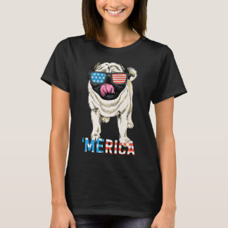 Shirt Geschenke Männer Frauen Kinder Merica Mops U
