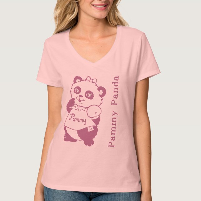 Shirt-Geschichten Pammy Panda-Shirt T-Shirt (Vorderseite)