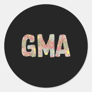 Shirt Gma Floral Funny Mama Leben Blume Mot Runder Aufkleber