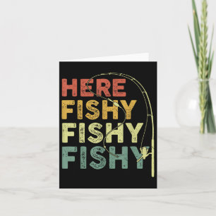 Shirt hier fisch Funny B Fish Vater Karte