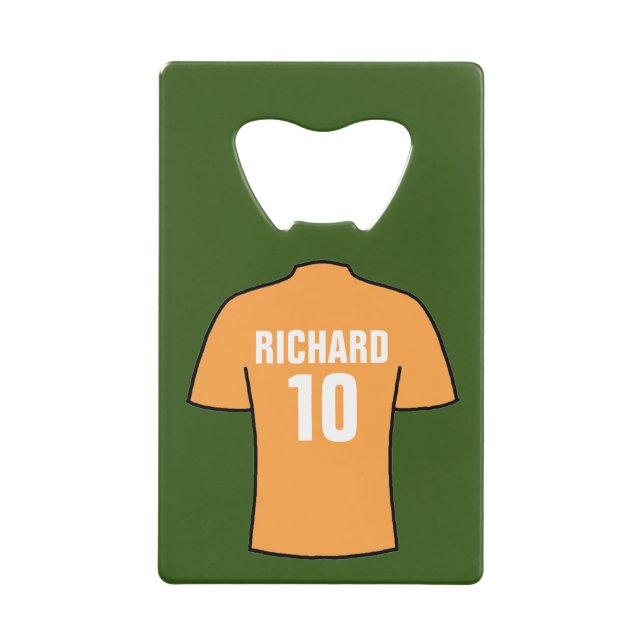 Shirt in Old Gold Geldbeutel Flaschenöffner (Vorderseite)