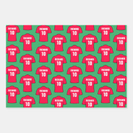 Shirt in Rot Geschenkpapier Set