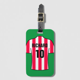 Shirt in Rot und Weiß Streifen Gepäckanhänger