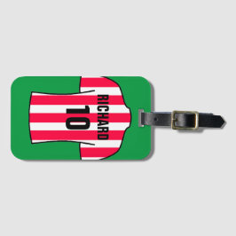 Shirt in Rot und Weiß Streifen Gepäckanhänger