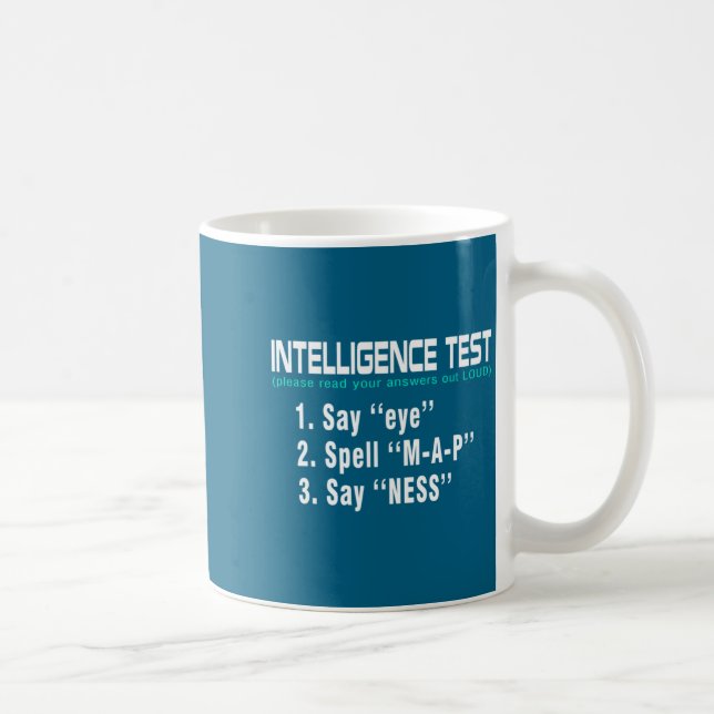 Shirt Intelligenztest Sag Auge M Kaffeetasse (Rechts)
