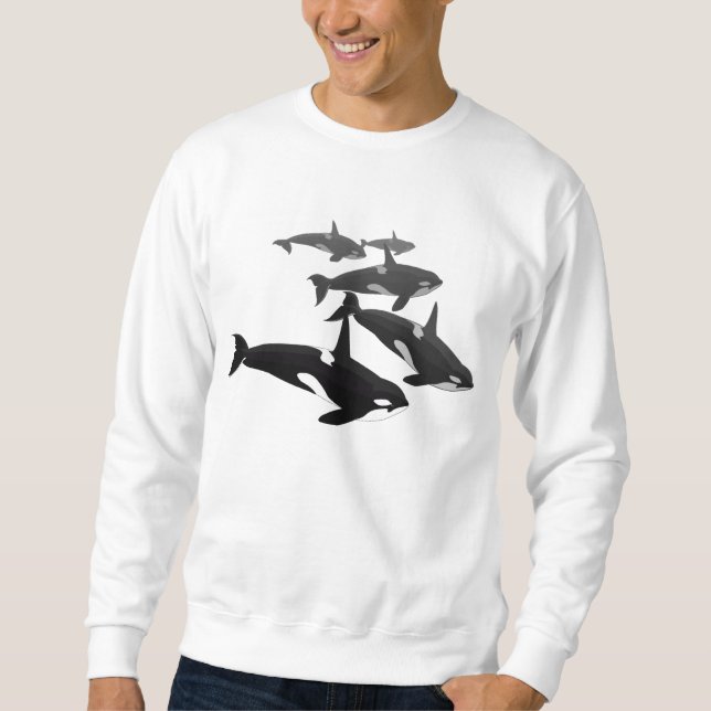 Shirt Killer Whale Art Sweatshirt von Männern-Orca (Vorderseite)