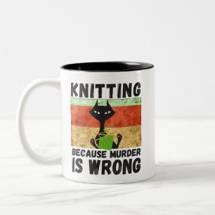 Shirt knettieren, weil Mord falsch ist Zweifarbige Tasse