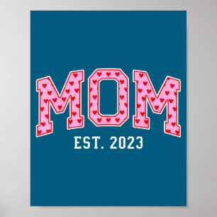 Shirt Mama Est 2023 Mama Muttertag Poster