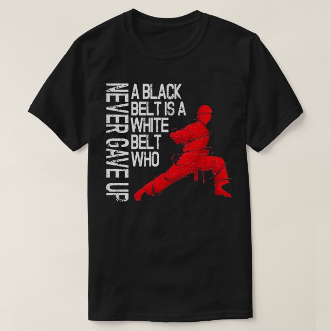 Shirt Martial Arts Taekwondo Karate Ein schwarzer  (Design vorne)