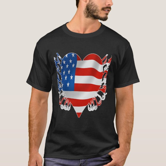 Shirt mit amerikanischer Flagge (Vorderseite)