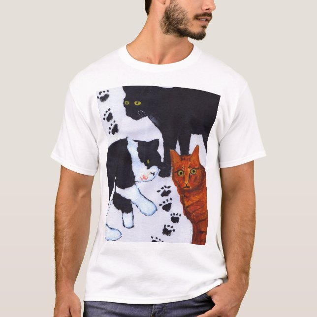 Shirt mit drei Katzen (Vorderseite)
