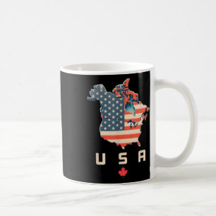 Shirt mit Kanada und USA Karte - Anhang Amerika Kaffeetasse
