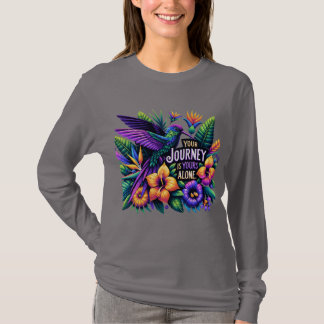 Shirt mit langer Hülle, inspirierendes Zitat-Shirt