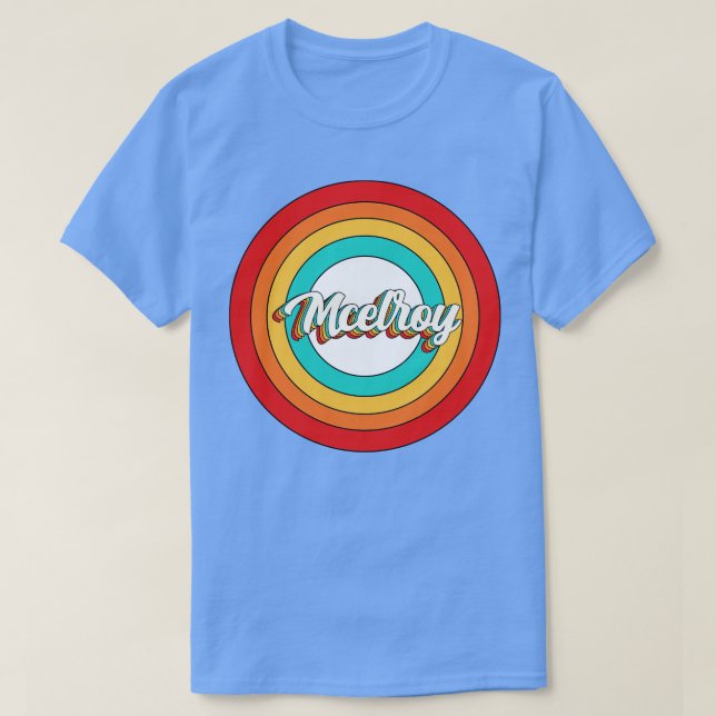 Shirt mit melodischem Namen Vintag Mcelroy Circle (Design vorne)