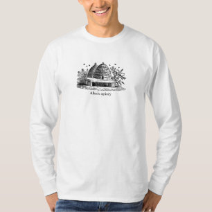 Shirt mit Vintagem Bild eines Bienenstocks