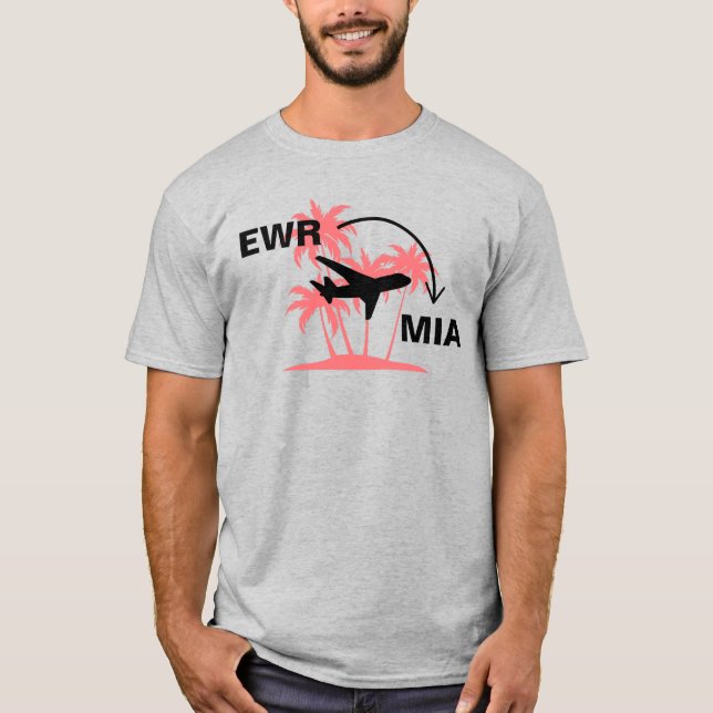 Shirt nach Miami Florida (Vorderseite)