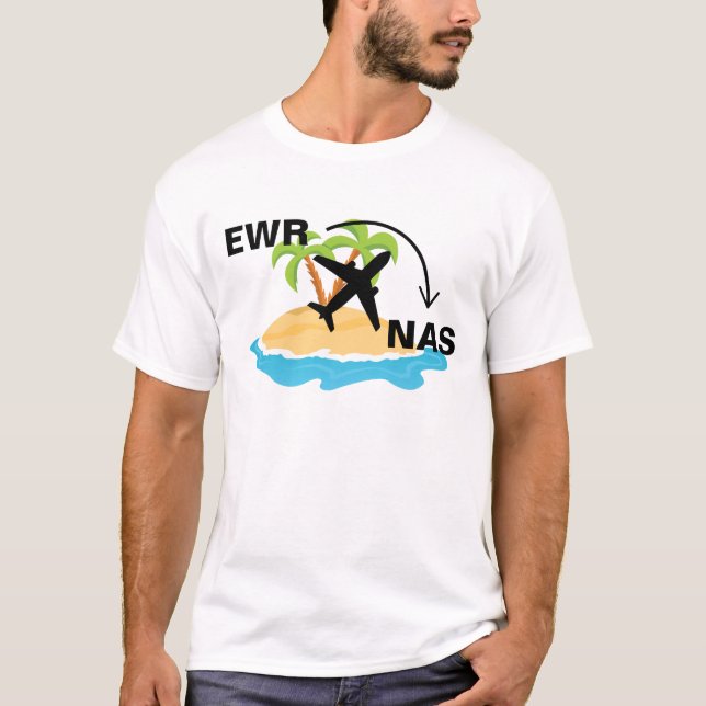 Shirt nach Nassau Bahamas (Vorderseite)