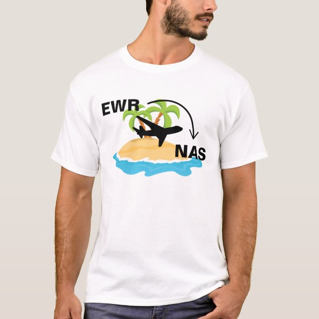 Shirt nach Nassau Bahamas (Vorderseite)