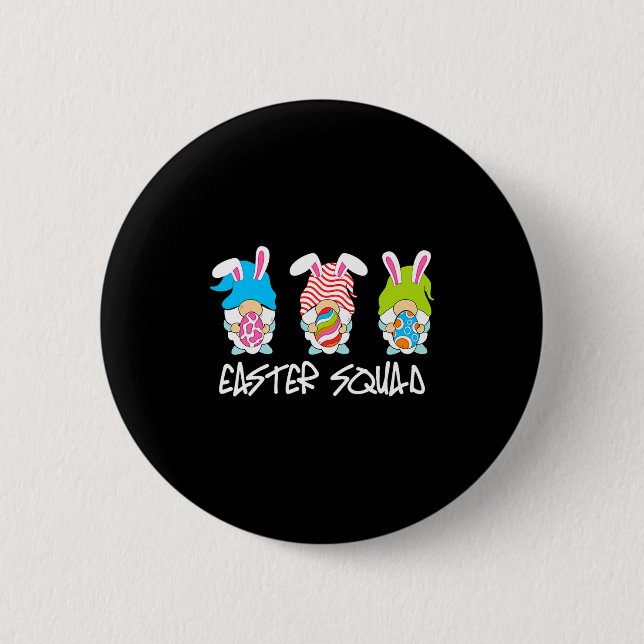 Shirt Ostermannschaft Gnome Eier Hase Button (Vorderseite)