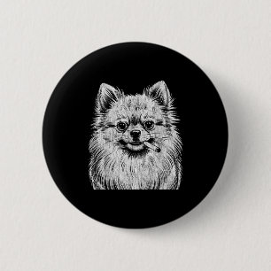 Shirt Pomeranian Raucher Meme Hund Button