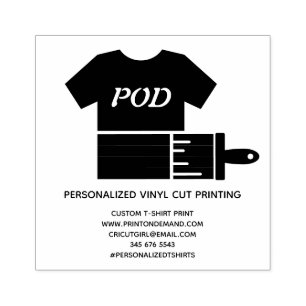 Shirt "Print On Demand" Gummistempel