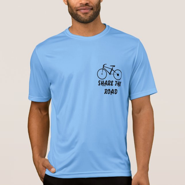 Shirt radfahrend, teilen Sie die Straße, treten (Vorderseite)