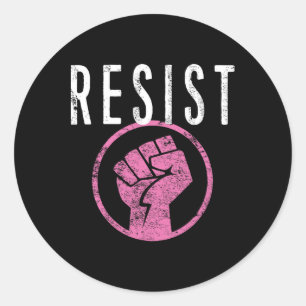 Shirt "Resist Fist T" - Teil der Resistenz - Runder Aufkleber