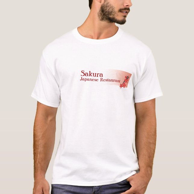 Shirt-Schablonen-japanisches Restaurant T-Shirt (Vorderseite)
