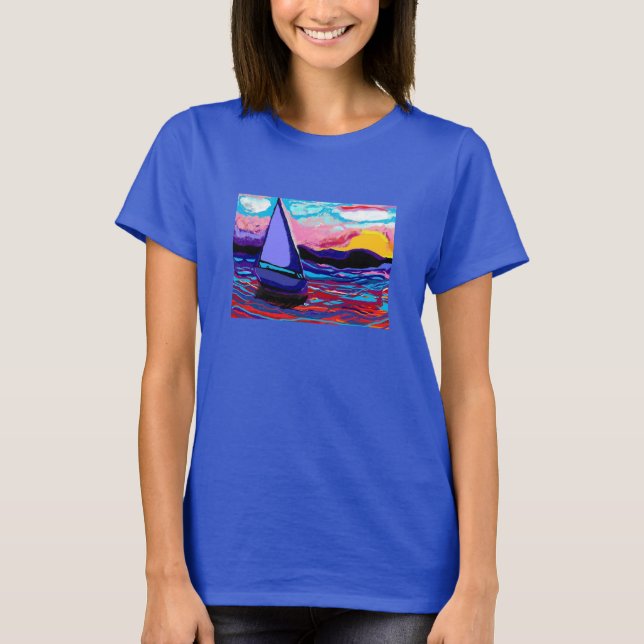 Shirt, Segelboot Tranquility-T-Shirt T-Shirt (Vorderseite)
