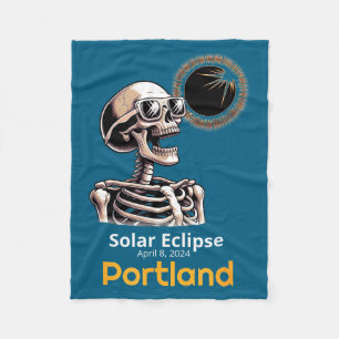 Shirt Skelett Sonnenfinsternis Portland Indiana Fleecedecke