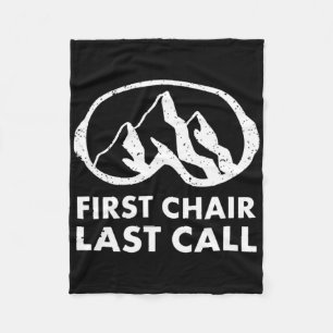 Shirt Skifahren Snowboard Erster Lehrstuhl Letzter Fleecedecke