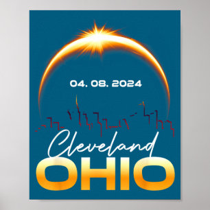 Shirt Sonnenfinsternis Cleveland Ohio Total Poster