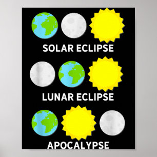 Shirt Sonnenfinsternis Mondfinsternis Apokalypse Poster
