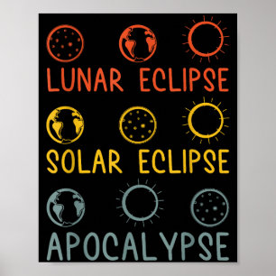 Shirt Sonnenfinsternis Mondfinsternis Weltuntergan Poster