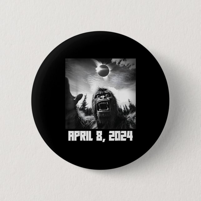 Shirt Sonnenfinsternis Totalität 8. April Button (Vorderseite)