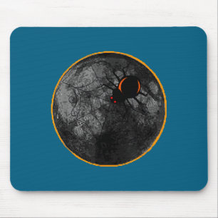 Shirt Spinngewebe Spinnenmond Sonnensystem Mousepad