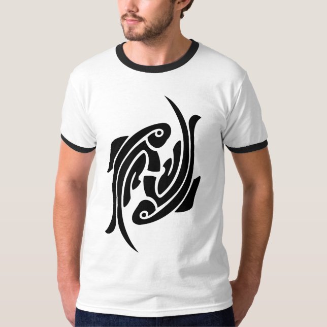 Shirt - Stammes- Tierkreis-Fisch (Vorderseite)
