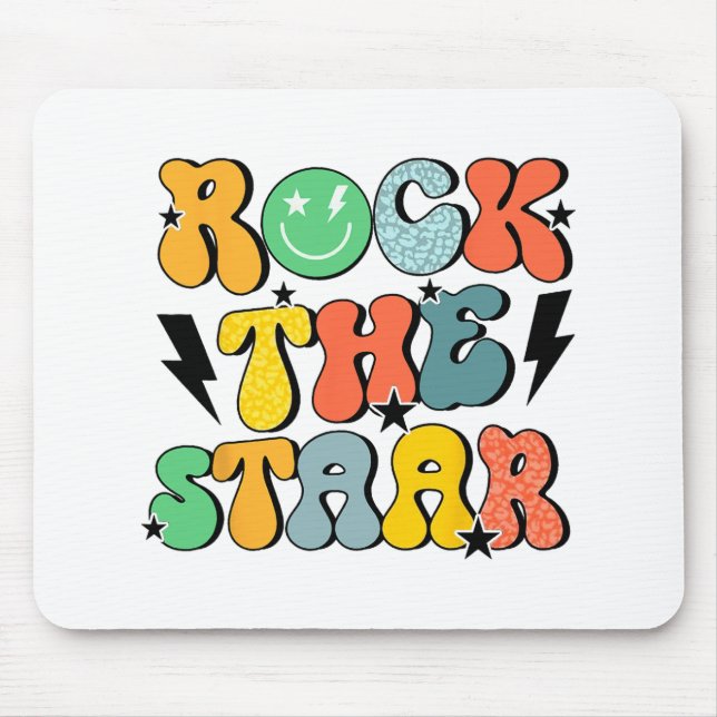 Shirt Test Day Rock the Funny Staar Test Squad Mousepad (Vorne)