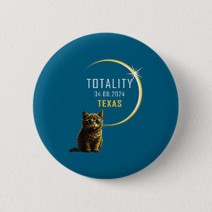 Shirt Texas Totale Sonnenfinsternis Katze Button