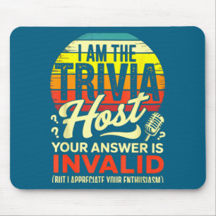 Shirt Trivia-Moderator Moderator Trivia-Abend Mousepad