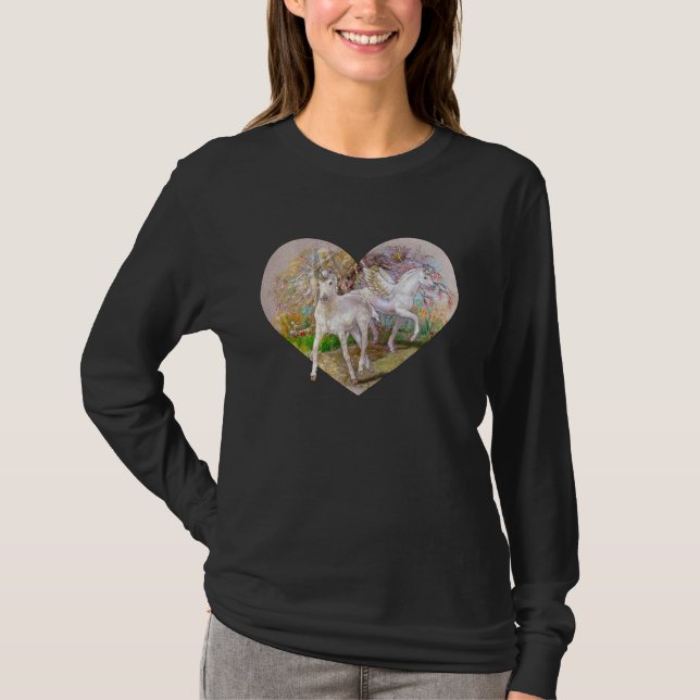 Shirt - Unicorn-Pegasus-Herz (Vorderseite)