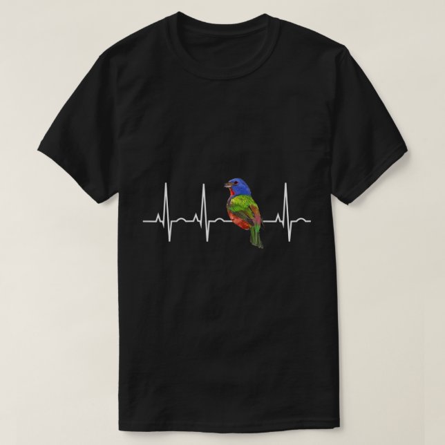 Shirt-Vogelbeobachter Bird Lover Heartbeat T-Shirt (Design vorne)