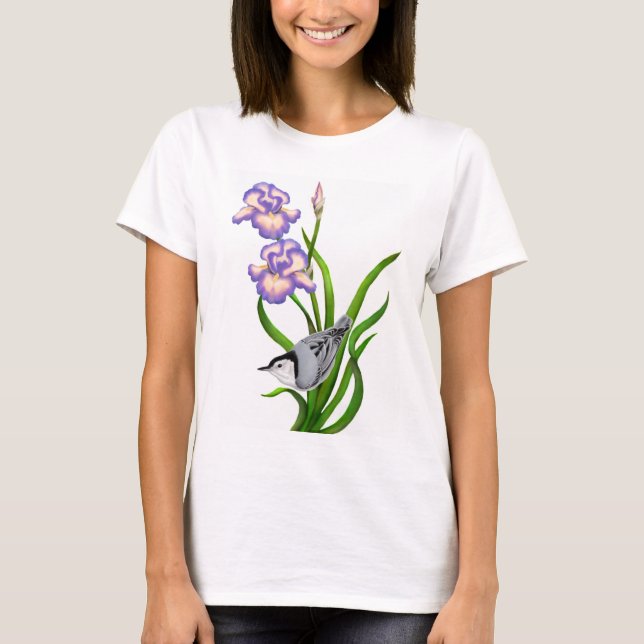 Shirt von Weißbrustvögeln (Vorderseite)