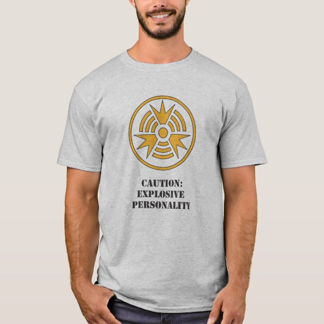 Shirt-Vorsicht explosives Personality.ai T-Shirt (Vorderseite)