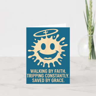 Shirt Walking Faith Stolpern Ständig Gerettet Karte