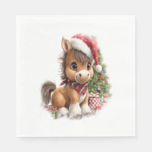 Shirt Weihnachten Weihnachtsmannmütze Serviette