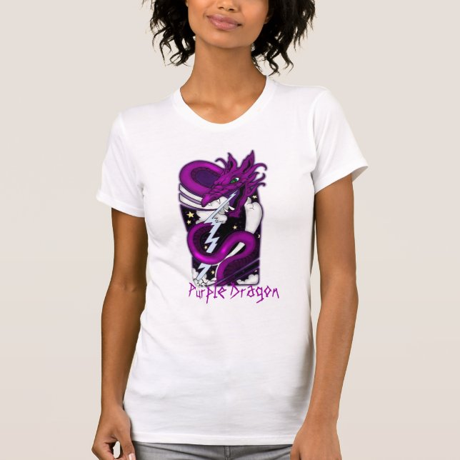 Shirt Womens Men Teens Girls Tribal Lila Drache (Vorderseite)