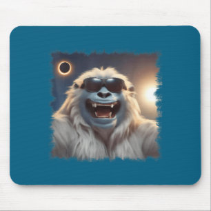 Shirt Yeti Sonnenbrille Selfie Sonnenfinsternis Mousepad