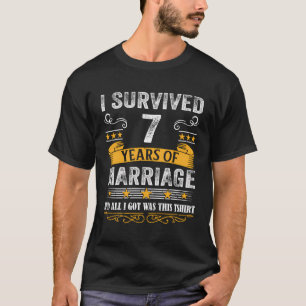Shirt zum 7. Hochzeitstag Ehepaare Ehefrau